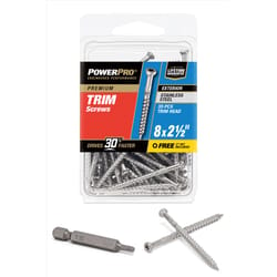 HILLMAN Power Pro No. 8 X 2-1/2 in. L Star Coarse Trim Screws 35 pk