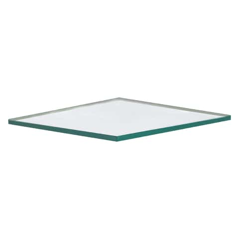 12 Inch x 8 Inch Corner Glass Shelf