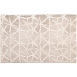 Cozy Living 21 in. W X 33 in. L Beige Starfish Toss Polyester Accent Rug