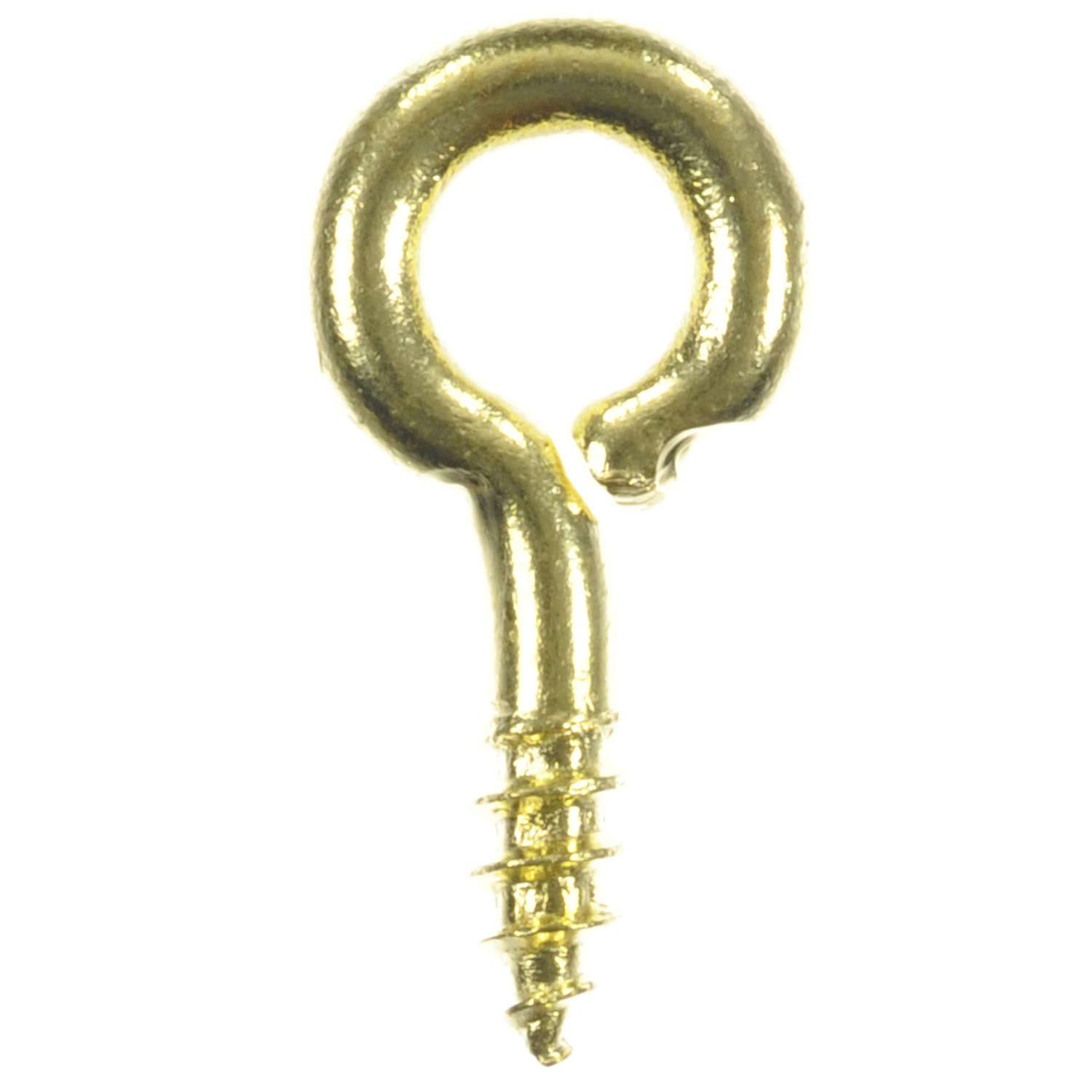 Ace 3/32 in. D X 5/8 in. L Polished Brass Screw Eye 7 lb. cap. 7 pk Ace Hardware