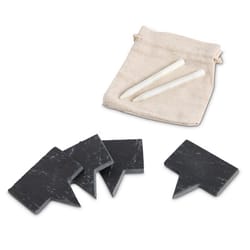 HIC Kitchen Black Slate Slate Cheese Marker Set