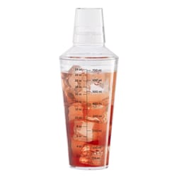 OGGI 24 oz Clear Plastic Cocktail Shaker