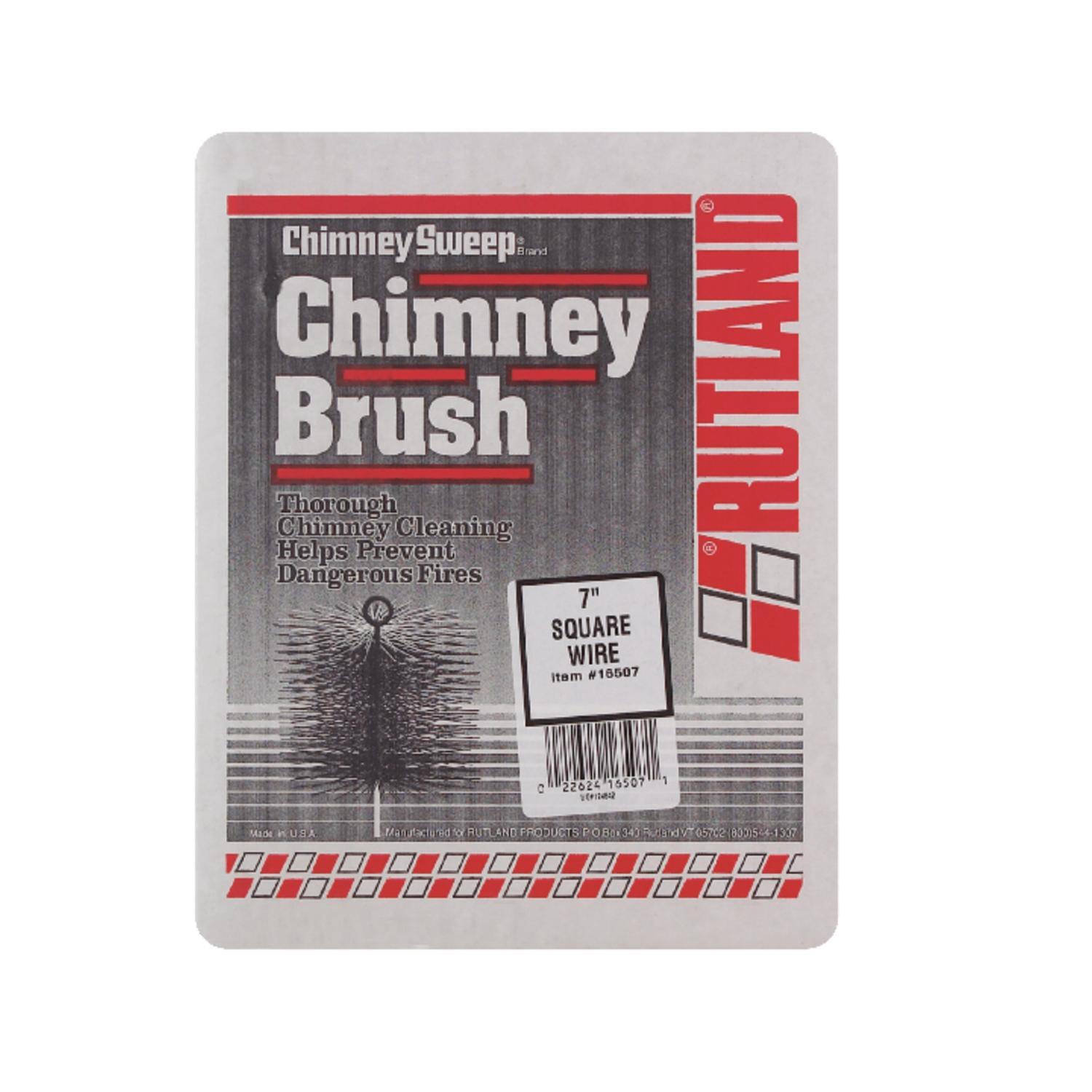 Rutland 7 in. Square Oil Tempered Chimney Brush