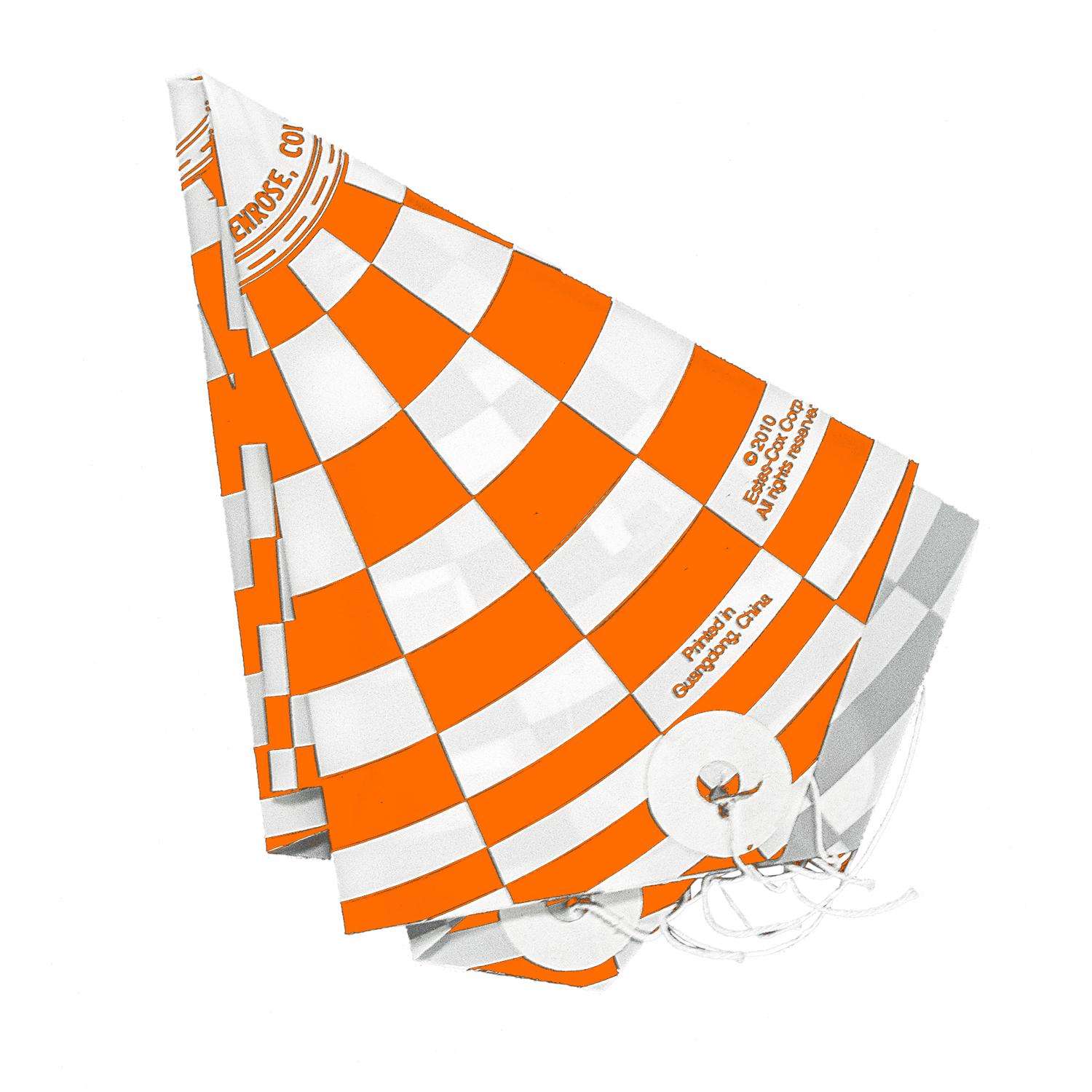 Estes Industries Model Rocket Parachute Orange/White Ace Hardware