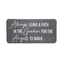 Pavilion Stones with Stories Gray Cement/Stone 7.75 in. H X 16 in. L X 0.75 in. W Garden for Angels