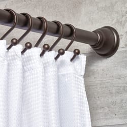 iDesign Cameo Tension Curtain Rod 75 in. L Bronze Brown