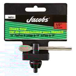 Jacobs 1/2 in. X 1/4 in. K32 Chuck Key T-Handle Steel 1 pc