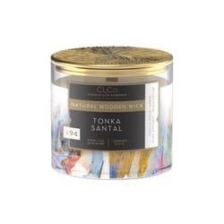 Candle Lite Clco White Tonka Santal Scent Jar Candle 14 oz