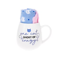 Pavilion Warm & Toe-sty 15.5 oz White BPA Free Cat Mug