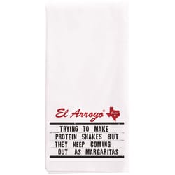 EL Arroyo White Cotton Protein Shakes Tea Towel 1 pk
