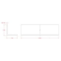 SteelWorks 1/8 in. X 1-1/2 in. W X 96 in. L Aluminum L-Angle