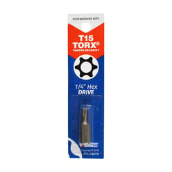 Best Way Tools Torx T15 X 1 in. L Screwdriver Bit Carbon Steel 1 pc
