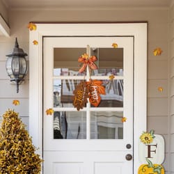 Glitzhome 25 in. Fall Is In The Air/Happy Harvest Hanging Decor