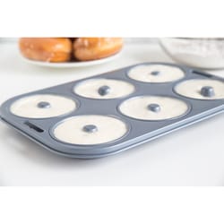 Fox Run 7.25 in. W X 10.5 in. L Donut Pan Gray