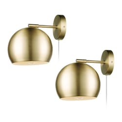 Globe Electric 1-Light Matte Gold Curated Retro Wall Sconce