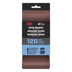 3M Rapid Removal 36 in. L X 4 in. W Aluminum Oxide Sanding Belt 120 Grit Fine 1 pc
