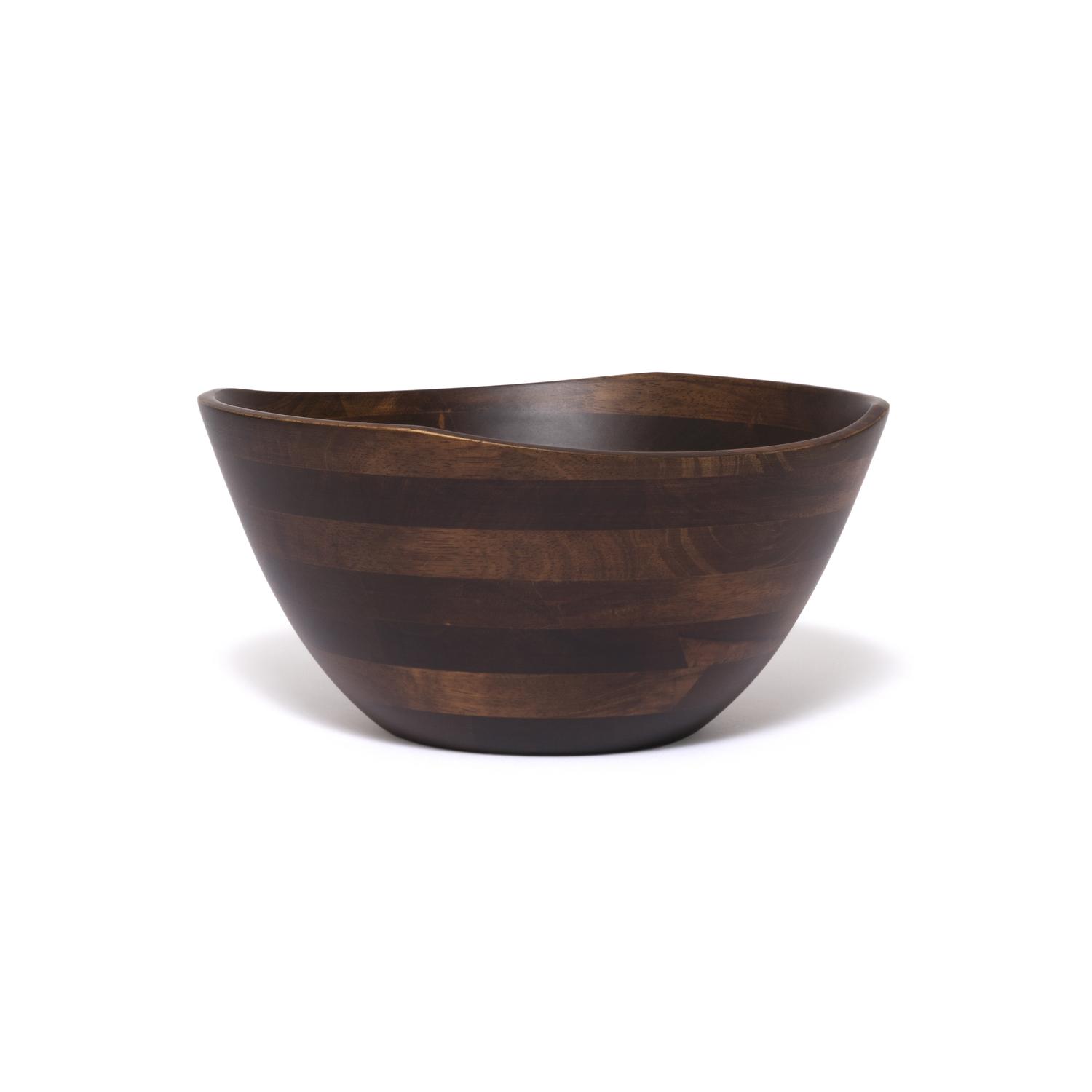 Lipper International Natural Beechwood Contemporary Wavy Rim Bowl 1 pc Sansujyuku sansujyuku.com