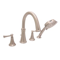 Huntington Brass Woodbury 2-Handle Satin Nickel Deck Mount Tub Faucet