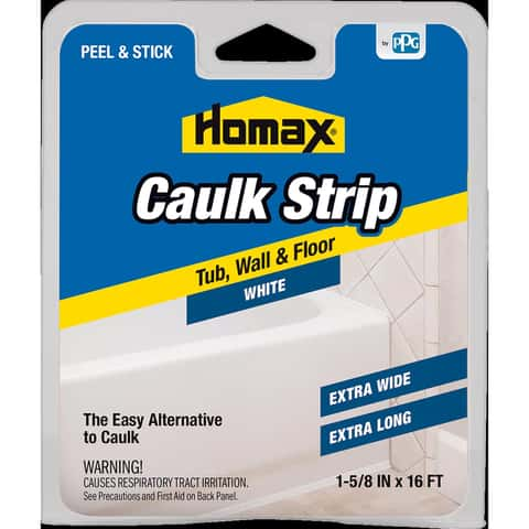 Homax White Silicone Caulk Strips 1-5/8 in. x 16 ft. - Ace Hardware