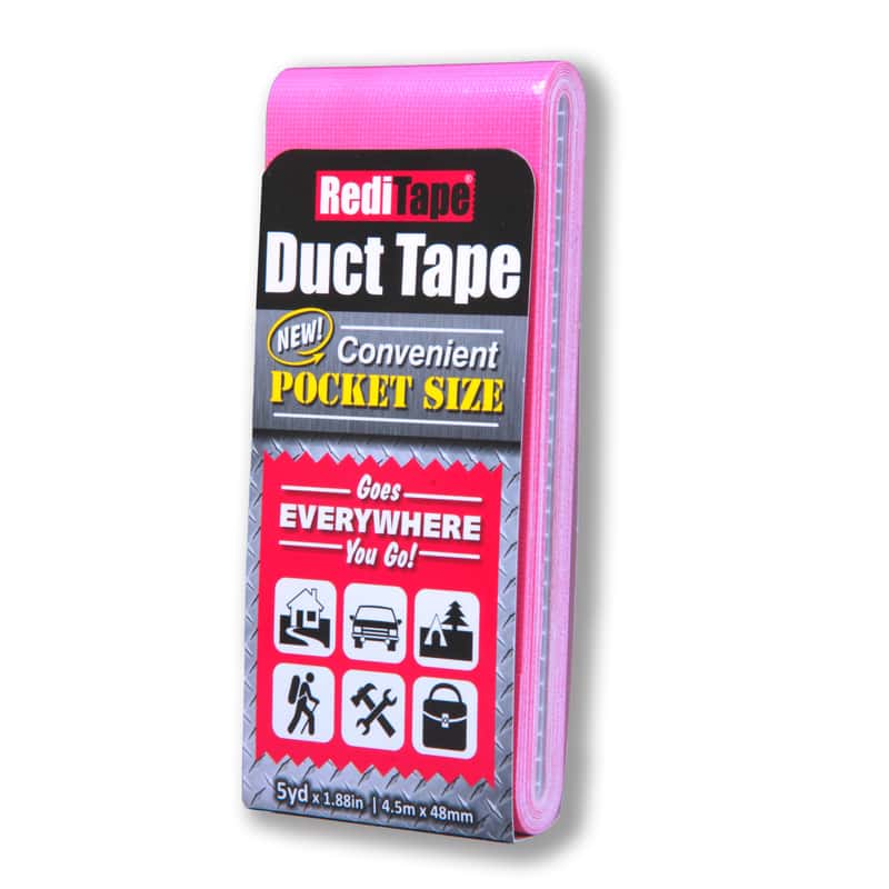 RediTape 1.88 in. W X 5 yd L Pink Solid PocketSize Duct Tape Ace