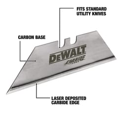 DeWalt Carbide Edge Steel Heavy Duty Utility Blade 2-1/2 in. L 50 pc