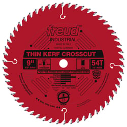 Freud 9 in. D X 5/8 in. Fine Finish Crosscut TiCo Hi-Density Carbide Table Saw Blade 54 teeth 1 pk