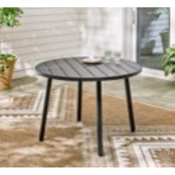 Living Accents Black Round Metal Dining Table