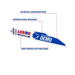 Lenox Demowolf 9 in. Bi-Metal Wave Edge Reciprocating Saw Blade Set 10 TPI 5 pk