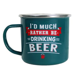 Top Guy Beer 14 oz Multicolored Steel Enamel Coated Mug 1 pk