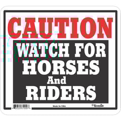 Signs Up English White Caution Sign 11.5 in. H X 12.75 in. W
