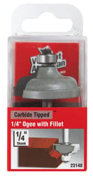 Vermont American 1-5/8 in. D X 1/4 in. X 2-7/16 in. L Carbide Tipped Ogee Router Bit