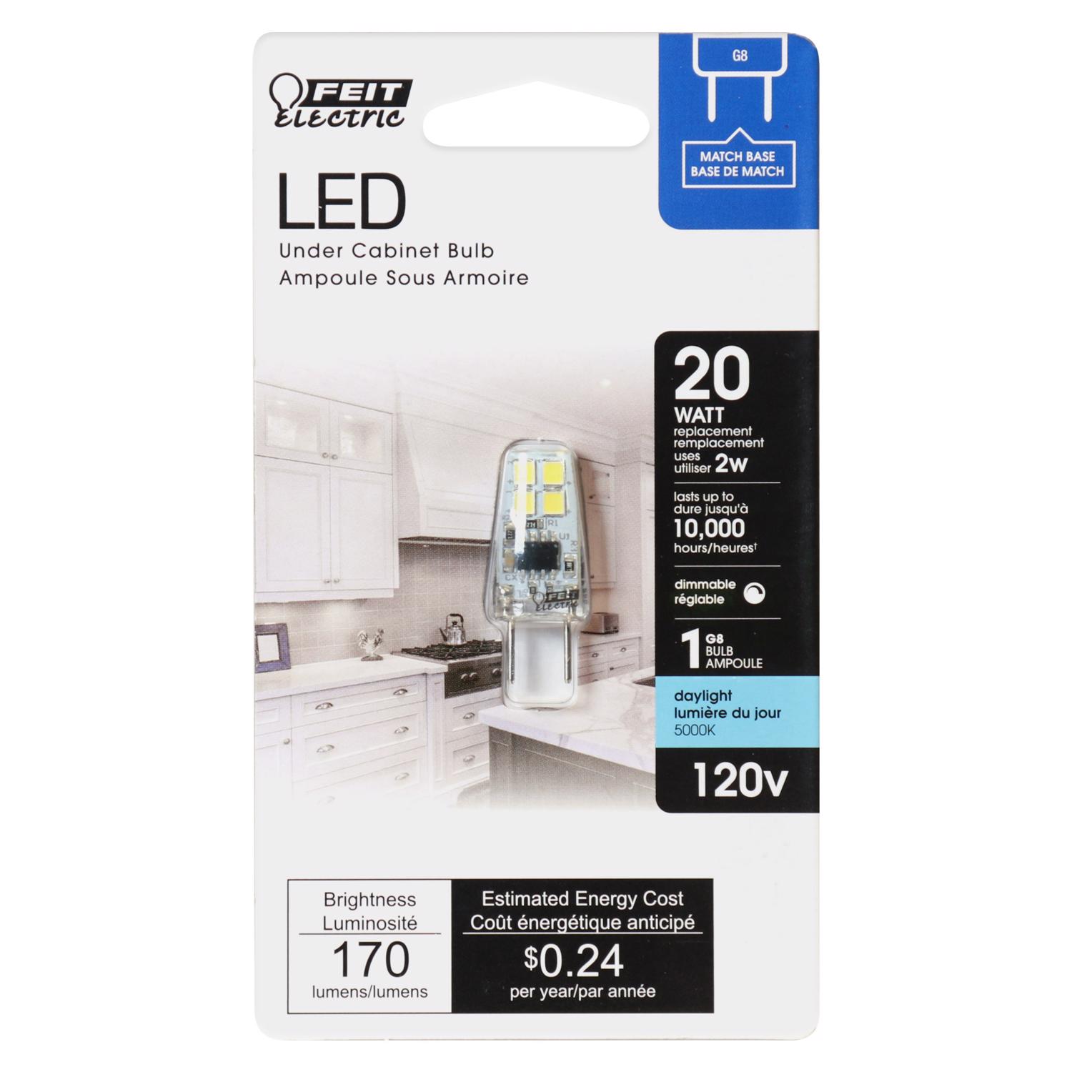 Photos - Light Bulb Feit T4 G8 LED Bulb Daylight 20 Watt Equivalence 1 pk BP20G8/850/LED