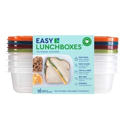 Easy Lunchboxes 3.75 cups Clear Lunch Box 4 pk