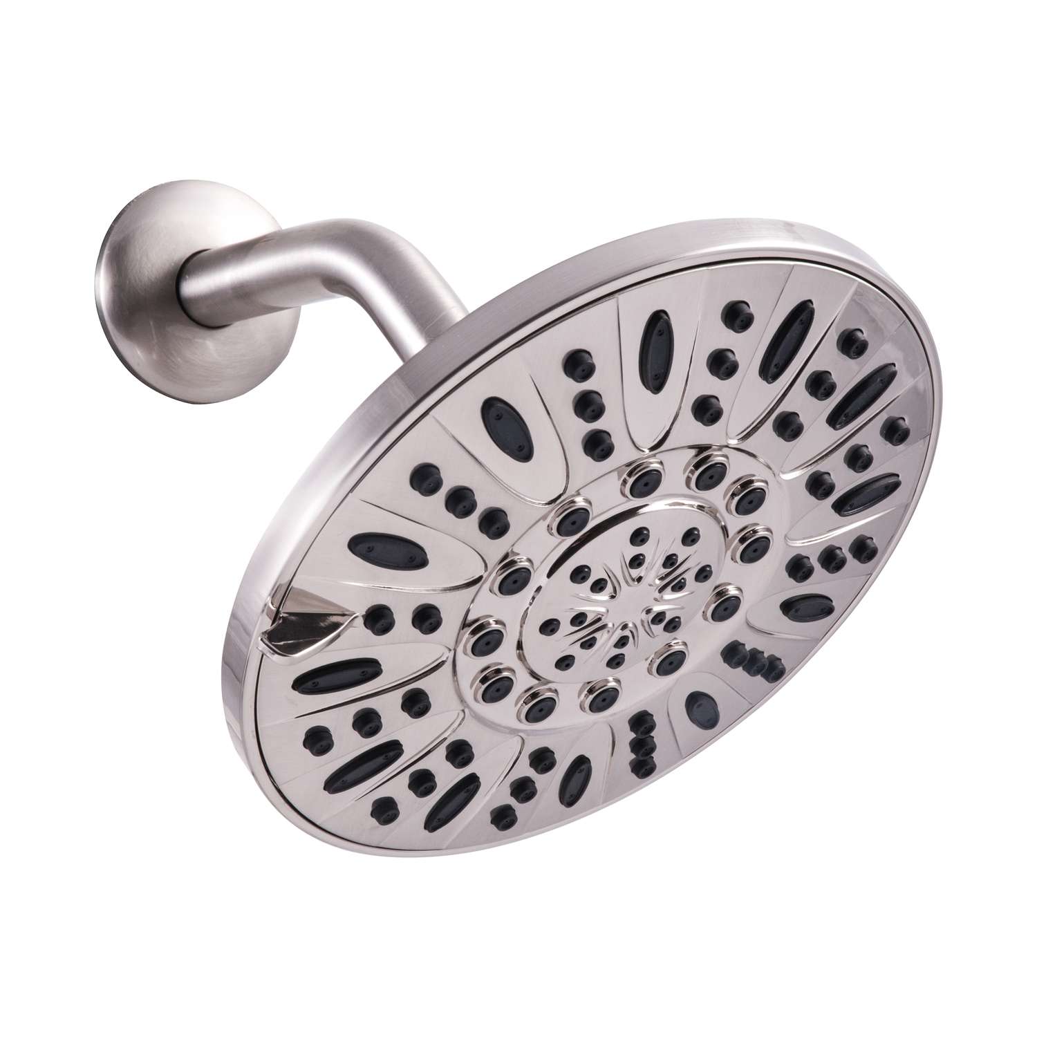 OakBrook Brushed Nickel PVC 3 settings Wallmount Showerhead 1.8 gal