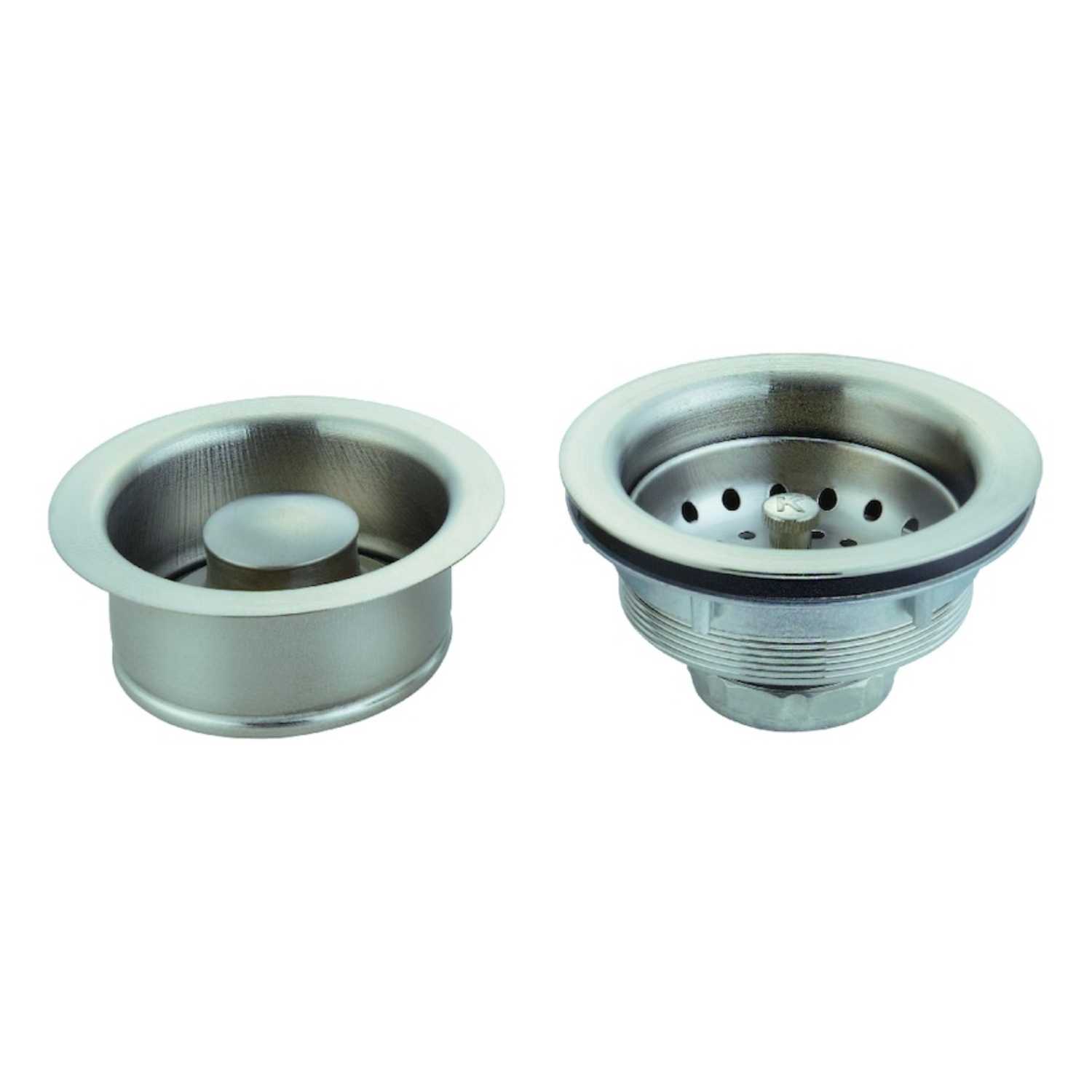 Ace 3 1/2 in. Brushed Nickel Stainless Steel Strainer Assembly and