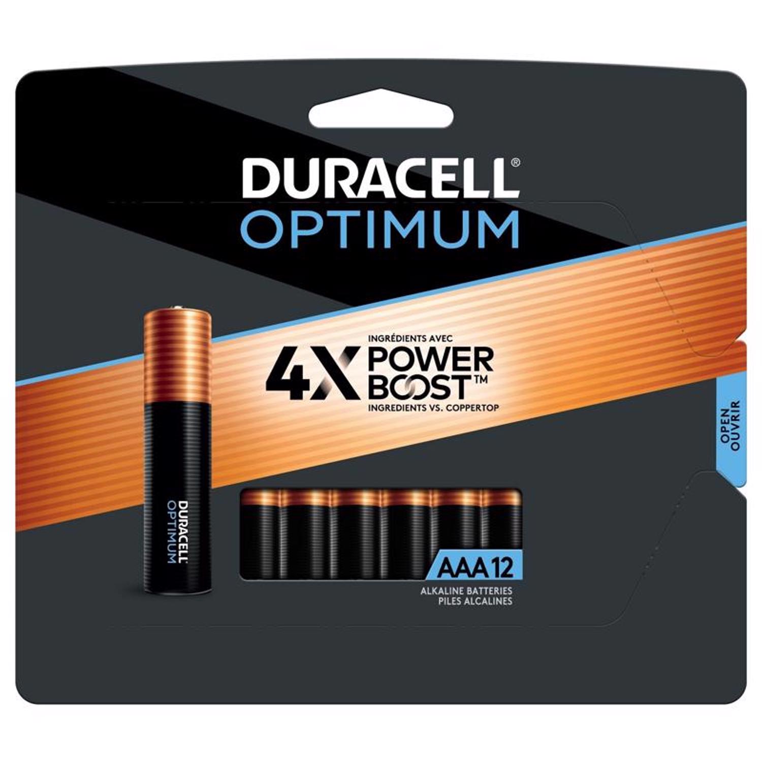 Photos - Household Switch Duracell Optimum AAA Alkaline Batteries 12 pk Carded 032662 
