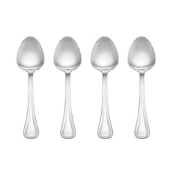 Pfaltzgraff Silver Stainless Steel Flatware Dinner Spoon Set 4 pk