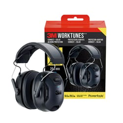 3M WorkTunes 26 dB Plastic Hearing Protector Black 1 pk