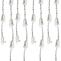 Brite Star LED Micro Mini Pure White 60 ct Icicle Christmas Lights 7 ft.