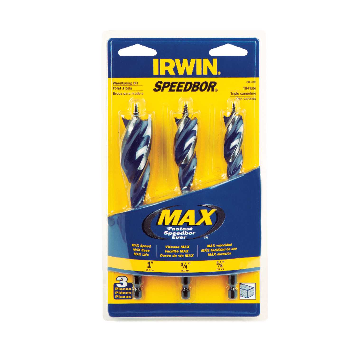 Irwin Speedbor Multi Size in. Dia. x 6 in. L Carbon Steel Wood Boring ...