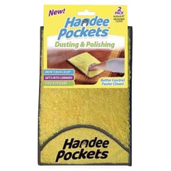 Handee Pockets Microfiber Cleaning Cloth 6.25 in. W X 9.75 in. L 2 pk