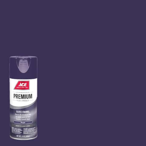 Ace Premium Gloss Purple Paint + Primer Enamel Spray 12 oz - Ace