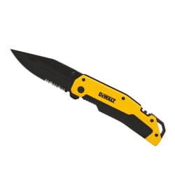 DeWalt Black/Yellow 8CR13MOV Steel 8 in. Premium Pocket Knife