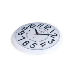 Taylor Big and Bold Dial Clock Plastic Black/White 13.25 in.