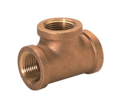 JMF Company 1-1/4 in. FPT 1-1/4 in. D FPT Red Brass Tee