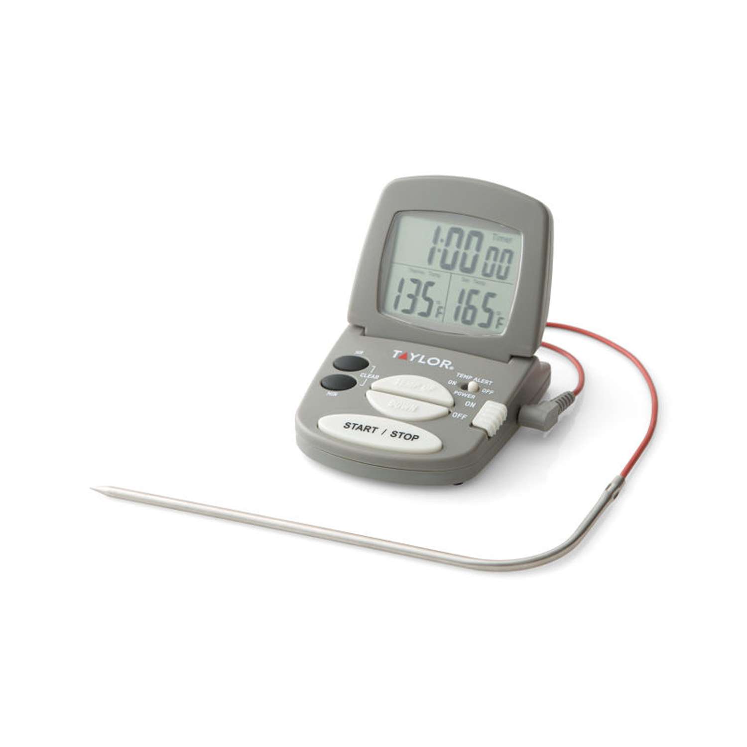 Taylor Instant Read Digital Probe Thermometer w/ Alarm & Timer Ace