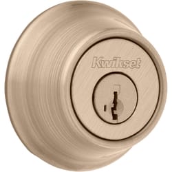 Kwikset SmartKey Antique Brass Metal Deadbolt