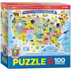 Eurographics Map of the United States of America Jigsaw Puzzles Multicolored 100 pc