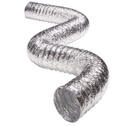 Deflect-O Supurr-Flex 300 in. L X 4 in. D Silver Aluminum Dryer Transition Duct