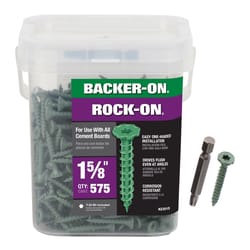 Backer-On Rock-On No. 9 X 1-5/8 in. L Star Flat Head Serrated Cement Board Screws